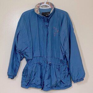 Vintage Northern Sun Blue Lightweight Jacket W Drawstring Waist 10